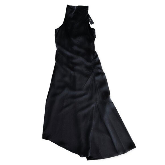 Donna Karan New York Women's Mock-Neck Ruched Asymmetrical Dress Size 8 NWT - Picture 5 of 13